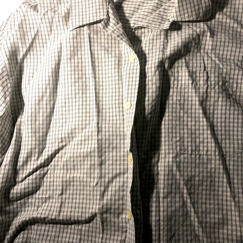 Haggar Men’s Blue Checked XL Short Sleeve Shirt